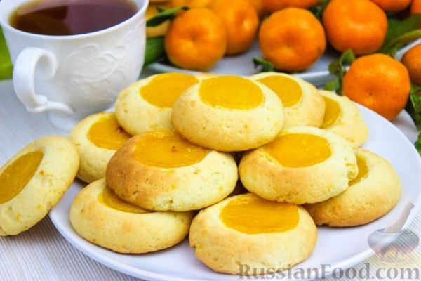 Апельсиновое печенье с кремом