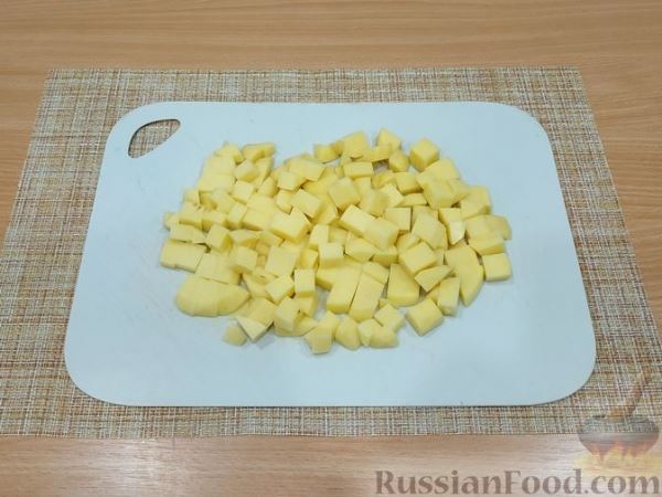 Картошка с макаронами и беконом